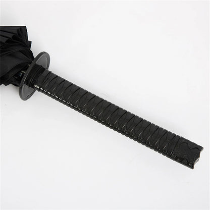 Creative Long Handle Large Windproof Samurai Sword Umbrella Japanese Ninja-like Sun Rain Straight Katana Umbrella Automatic Open