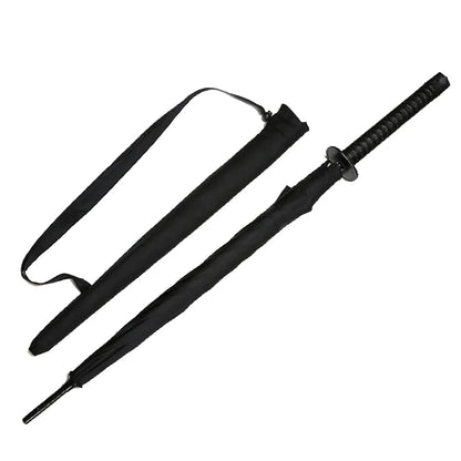 Creative Long Handle Large Windproof Samurai Sword Umbrella Japanese Ninja-like Sun Rain Straight Katana Umbrella Automatic Open