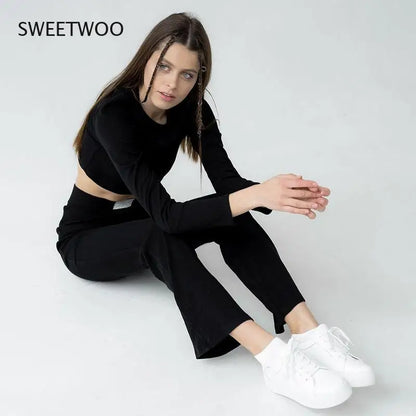 Casual sports long-sleeved trousers suit new women's track suit suit sportswear jogging clothing ladies 2-piece set