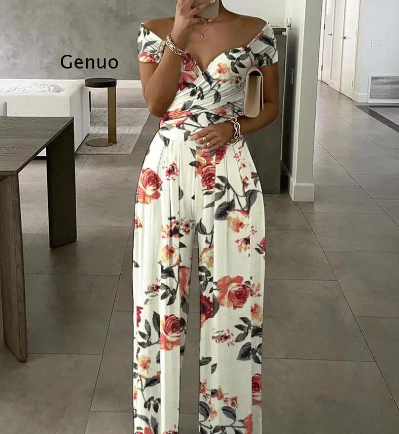 Women one-shoulder printed jumpsuit one piece jumpsuit jump suits for women long jumpsuit women elegant jumpsuit women