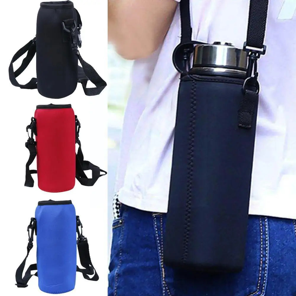 750ml Sports Bottle Cover Cooler Bag Cup Neoprene Water Sleeve Bag Cup Cover Oblique Back Hold