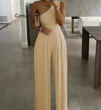 Women one-shoulder printed jumpsuit one piece jumpsuit jump suits for women long jumpsuit women elegant jumpsuit women