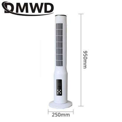 DMWD 45W Electric Air Cooling Fan Tower Type Floor Stand Cooler Mute Vertical Bladeless Remote Timer Conditioning ventilator EU