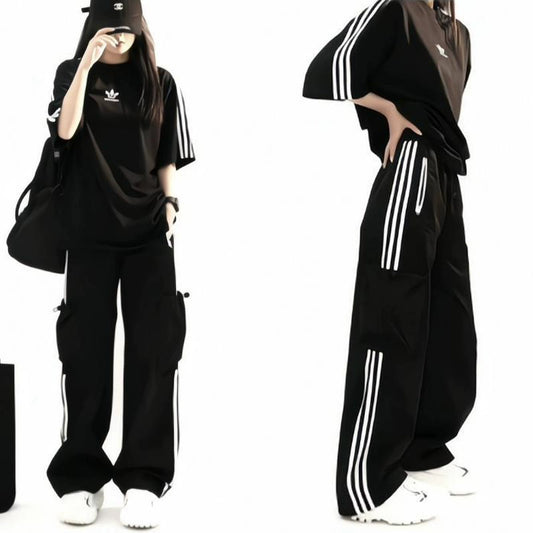 Trendy Female Xia Mei Style Fried Street Black Fashion Suit