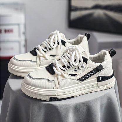 Men's Canvas Shoes Fall Trendy All-Match Casual Board Shoes Junior High School Students Sports Platform Height Increasing Non-Slip Easy Wear Tide Shoes