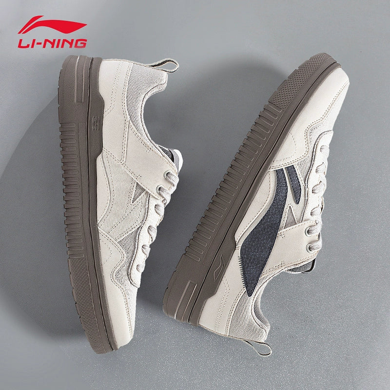 Li Ning Spring Men Thick Sole Low Ankle Sports Board Shoes