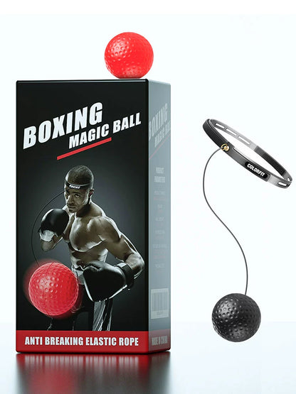 Head-Mounted Boxing Ball Fight Training Equipment Reaction Ball Empty Strike Dodge Speed Ball Children Workout Elastic Decompression