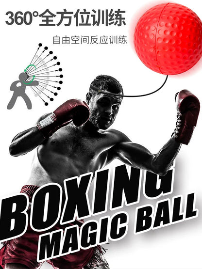 Head-Mounted Boxing Ball Fight Training Equipment Reaction Ball Empty Strike Dodge Speed Ball Children Workout Elastic Decompression