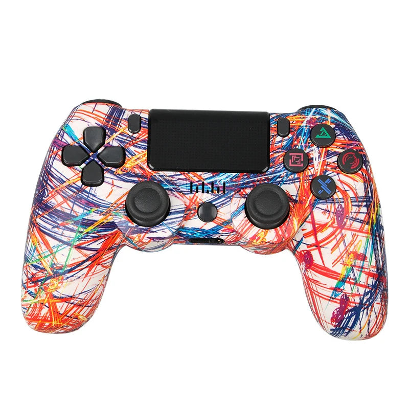 Colorful Gamepad Remote Control for PS4 Slim Pro Console Bluetooth Wireless Double Motor Six Axis Gyro Game Controller PC Steam