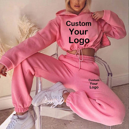 New Fashion Women Track Suits Sports Wear Jogging Suits Ladies Hooded Tracksuit Set Clothes Hoodies+Sweatpants Sexy Suit