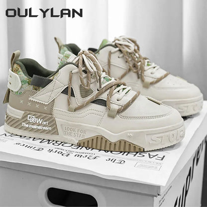 Fashion Color Blocking Sports NEW Shoes Thick Soled Shoes for Men Trendy Spring Casual Shoes Student Men's Shoes