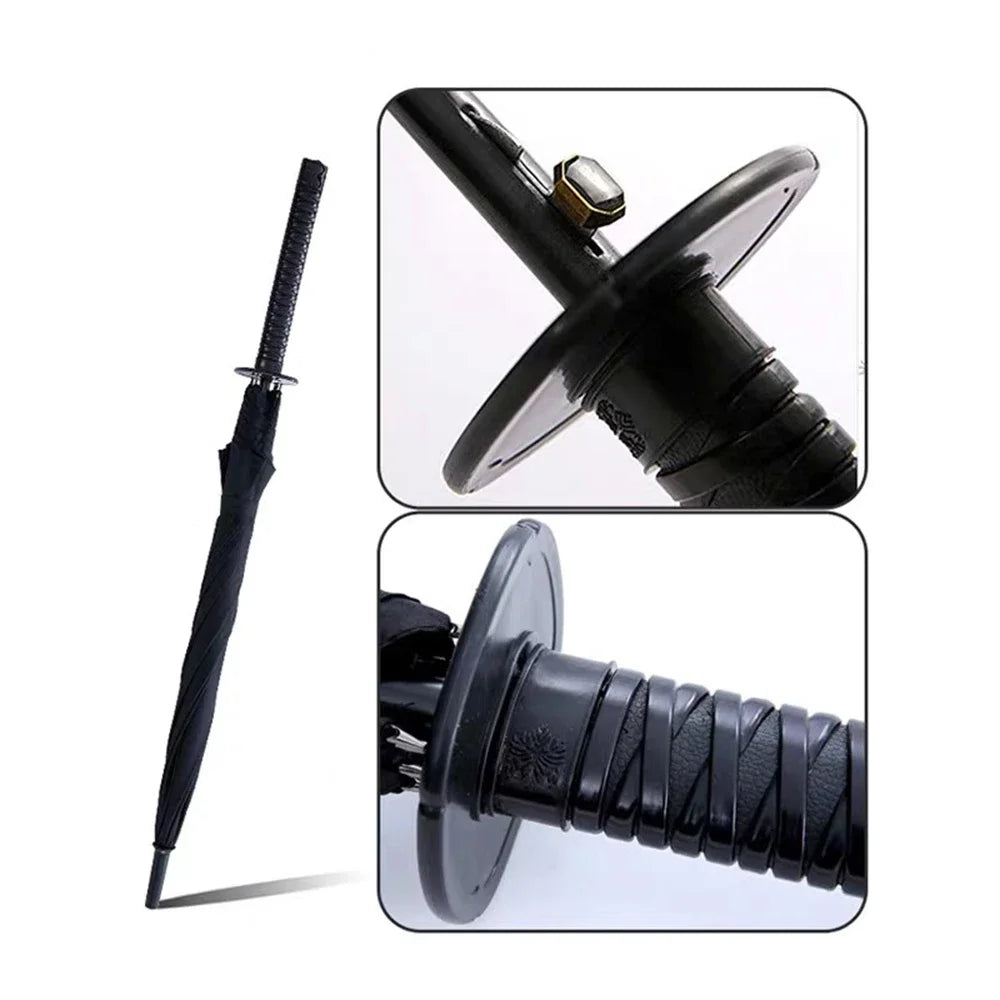 Japanese Ninja-like Katana Umbrella Samurai Sword Rain Thickened Straight Pole Umbrella Long Handle Big Windbreak