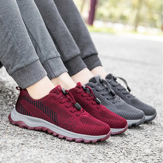 Number 40 Knitting Ladies Fashion Spring Goods Vulcanize Large Size Sneakers Famous Brand Woman Shoes Sports Vietnam Tenys