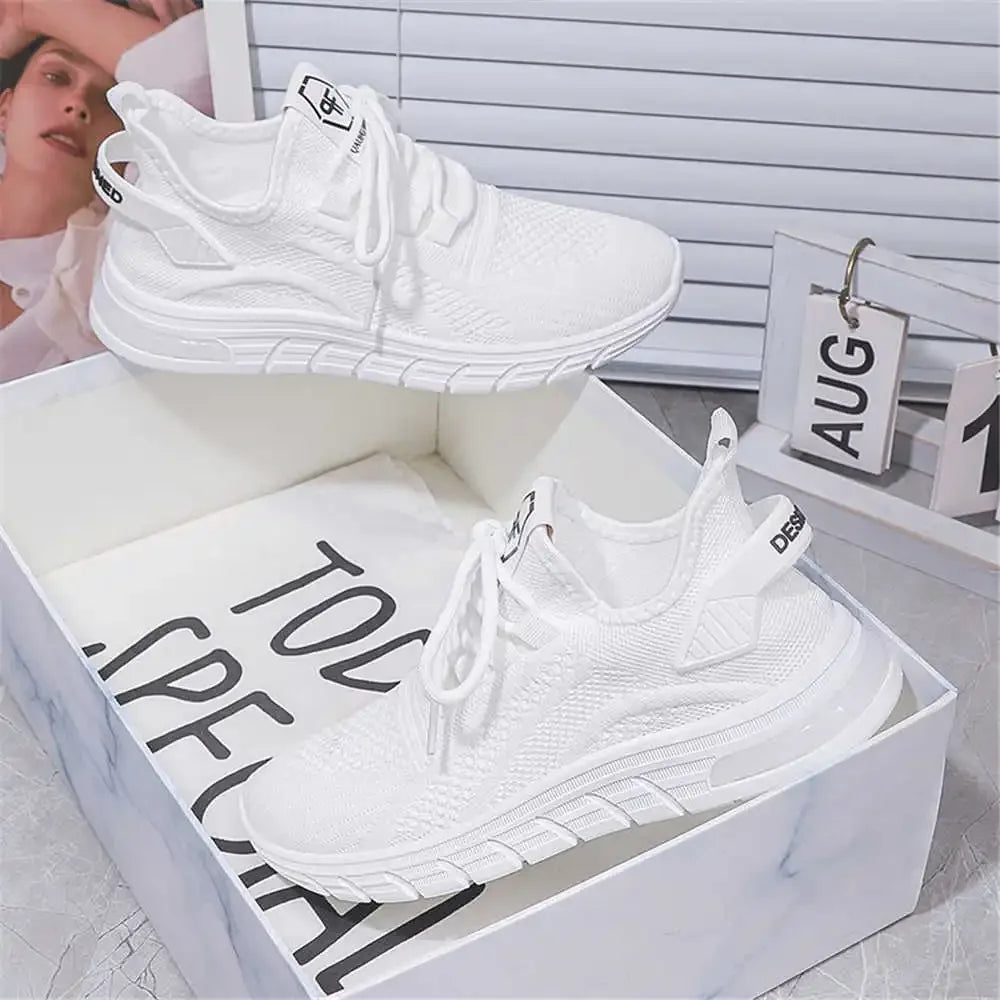 39-40 Lace-up Womens Sneakers For Ladies Vulcanize White Sports Street Shoes Tenisse Tenni Cuddly Genuine Brand Expensive