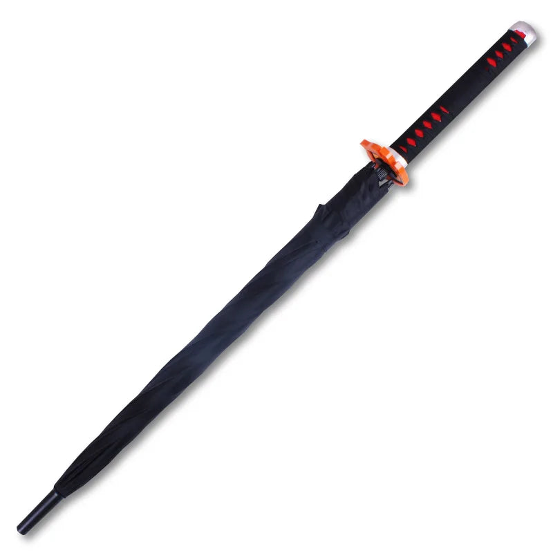 16 Bones Automatically Open Long Handle Windproof Samurai Sword Umbrella Japanese Ninja-like Sun and Rain Straight Umbrella