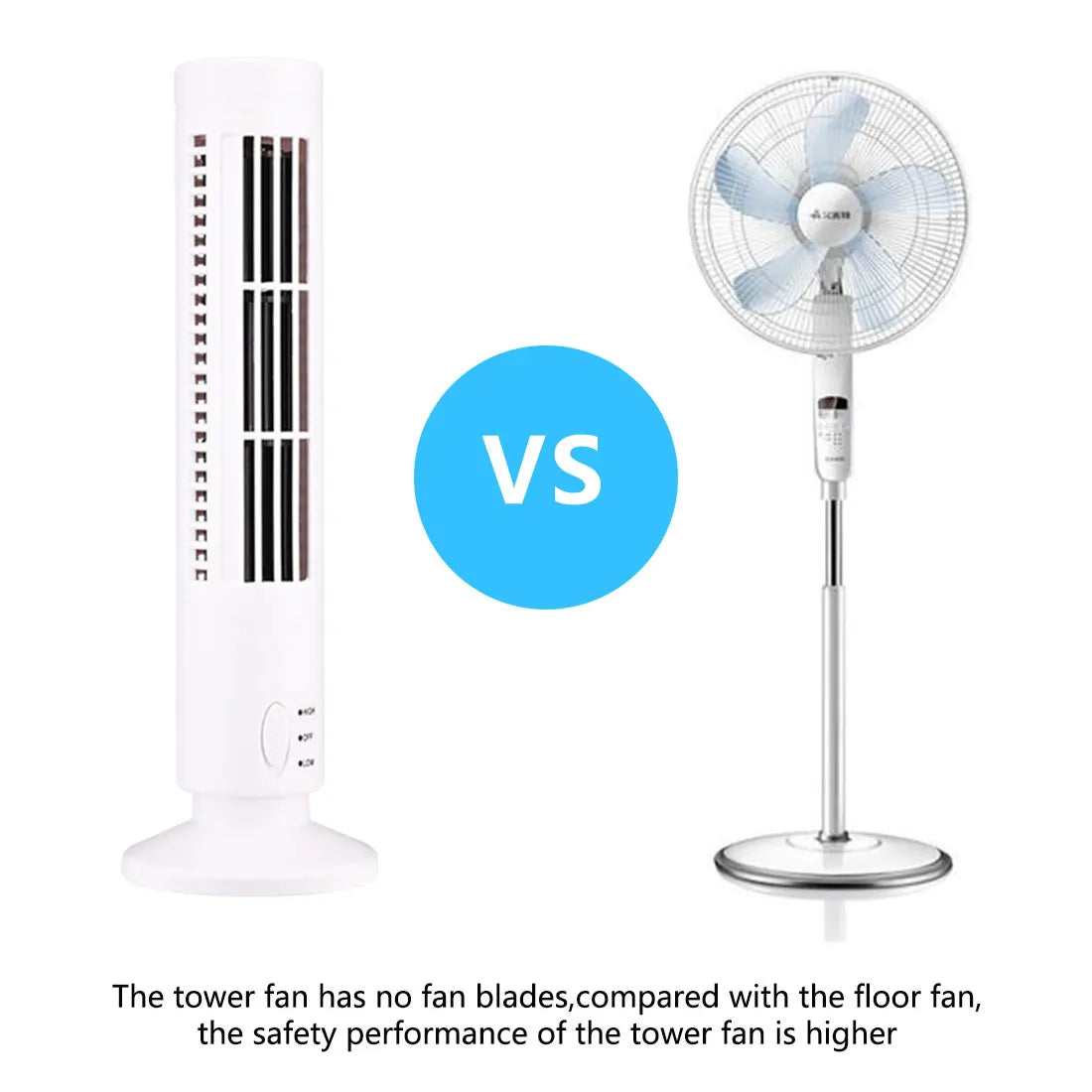 Portable USB Cooling Bladeless Fan Desktop Silent Air Conditioner Humidifier Purifier Multifunction Summer Tower Fan