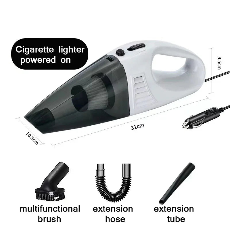 Wireless Car Vacuum Cleaner Handheld Car Vacuum Cleaner Home and Car Dual Purpose Wired Cleaner 3M Cigarette Lighter Power Cord