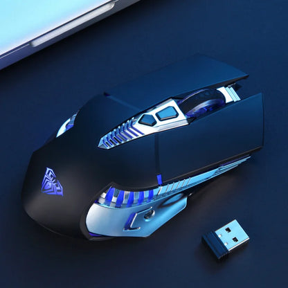 Bluetooth Wireless Gaming Mouse Rechargeable, Multi-device(bt5.0/3.0+2.4g) Led Mouse Gamer For Pc Laptop Mac Ipad Tablet