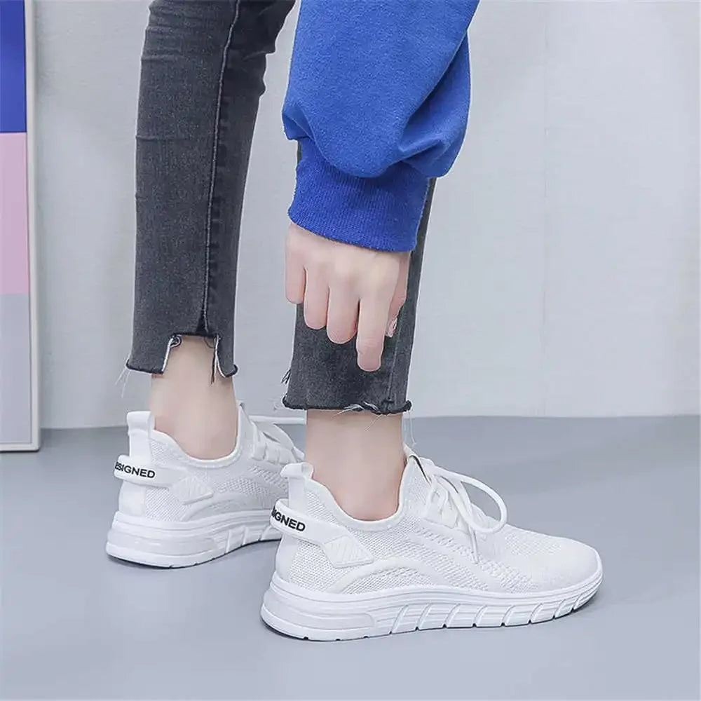 39-40 Lace-up Womens Sneakers For Ladies Vulcanize White Sports Street Shoes Tenisse Tenni Cuddly Genuine Brand Expensive