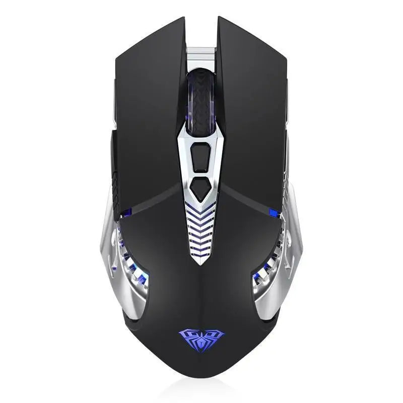 Bluetooth Wireless Gaming Mouse Rechargeable, Multi-device(bt5.0/3.0+2.4g) Led Mouse Gamer For Pc Laptop Mac Ipad Tablet