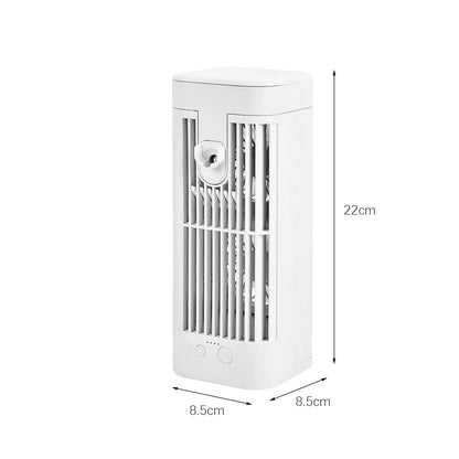 Portable Air Conditioner Ultrasonic Humidifier USB Rechargeable Cooling Fan Air Cooler for Picnic Fishing Garden Outdoor Bedroom