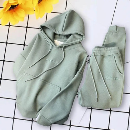 Hoodies + Sweatpants Men's Clothing Two Piece Set Sweater Male Women's Track Suit Spring Female Brand Jogging Sportswear