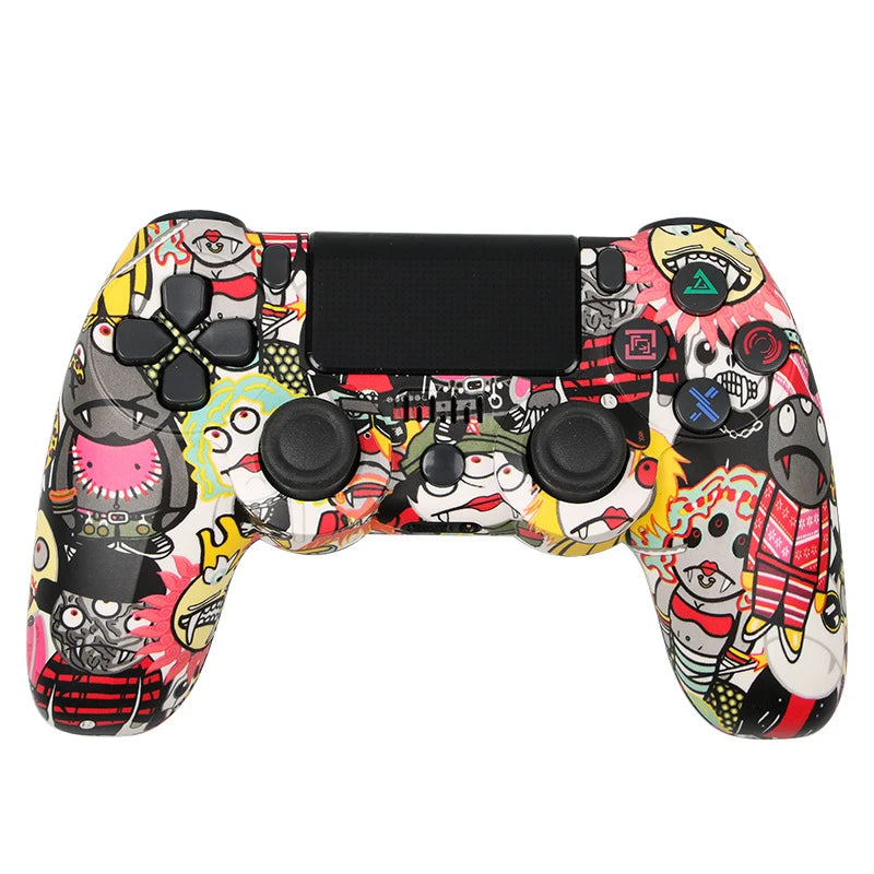 Colorful Gamepad Remote Control for PS4 Slim Pro Console Bluetooth Wireless Double Motor Six Axis Gyro Game Controller PC Steam