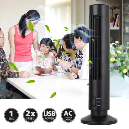 Portable USB Cooling Bladeless Fan Desktop Silent Air Conditioner Humidifier Purifier Multifunction Summer Tower Fan