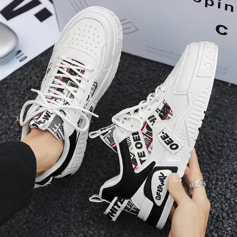 Skateboard Mens Shoes Summer Sneakers Leather Casual Fashion Outdoor Running Sports Hiking Tennis Shoes