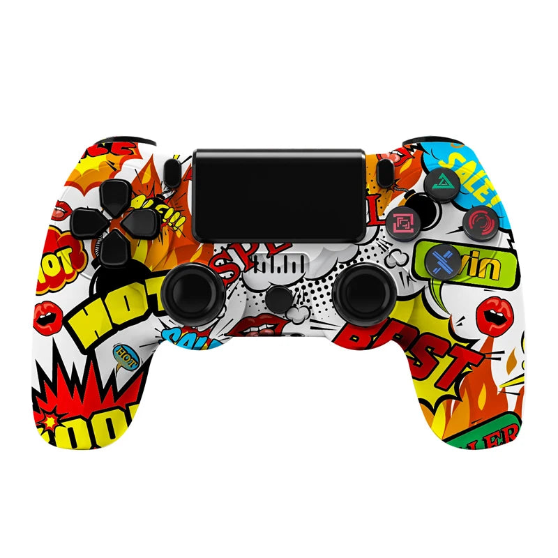 Colorful Gamepad Remote Control for PS4 Slim Pro Console Bluetooth Wireless Double Motor Six Axis Gyro Game Controller PC Steam